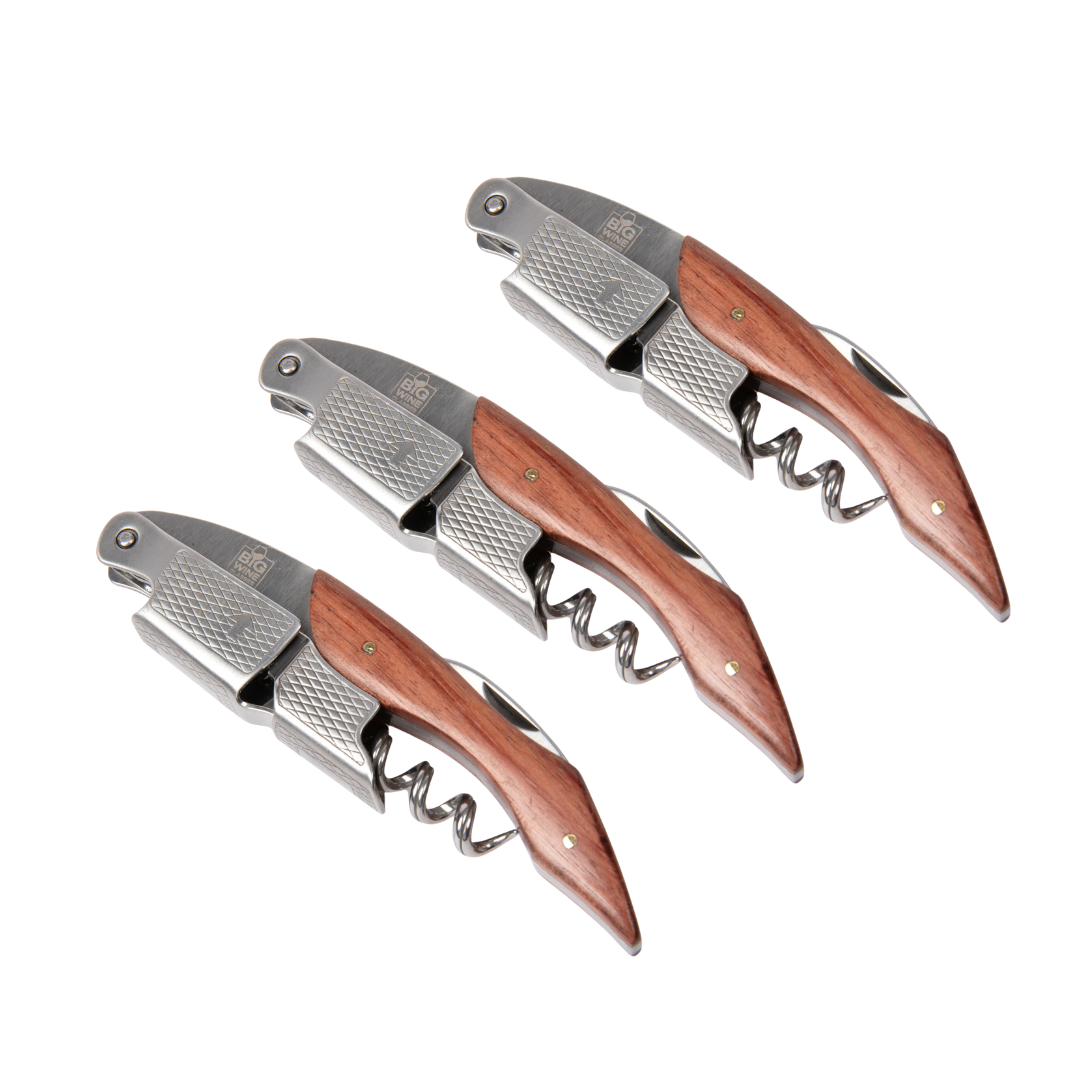 ROSEWOOD WINE OPENER 3 PACK - BUY 2 GET 1 FREE – BigWineGlasses.com