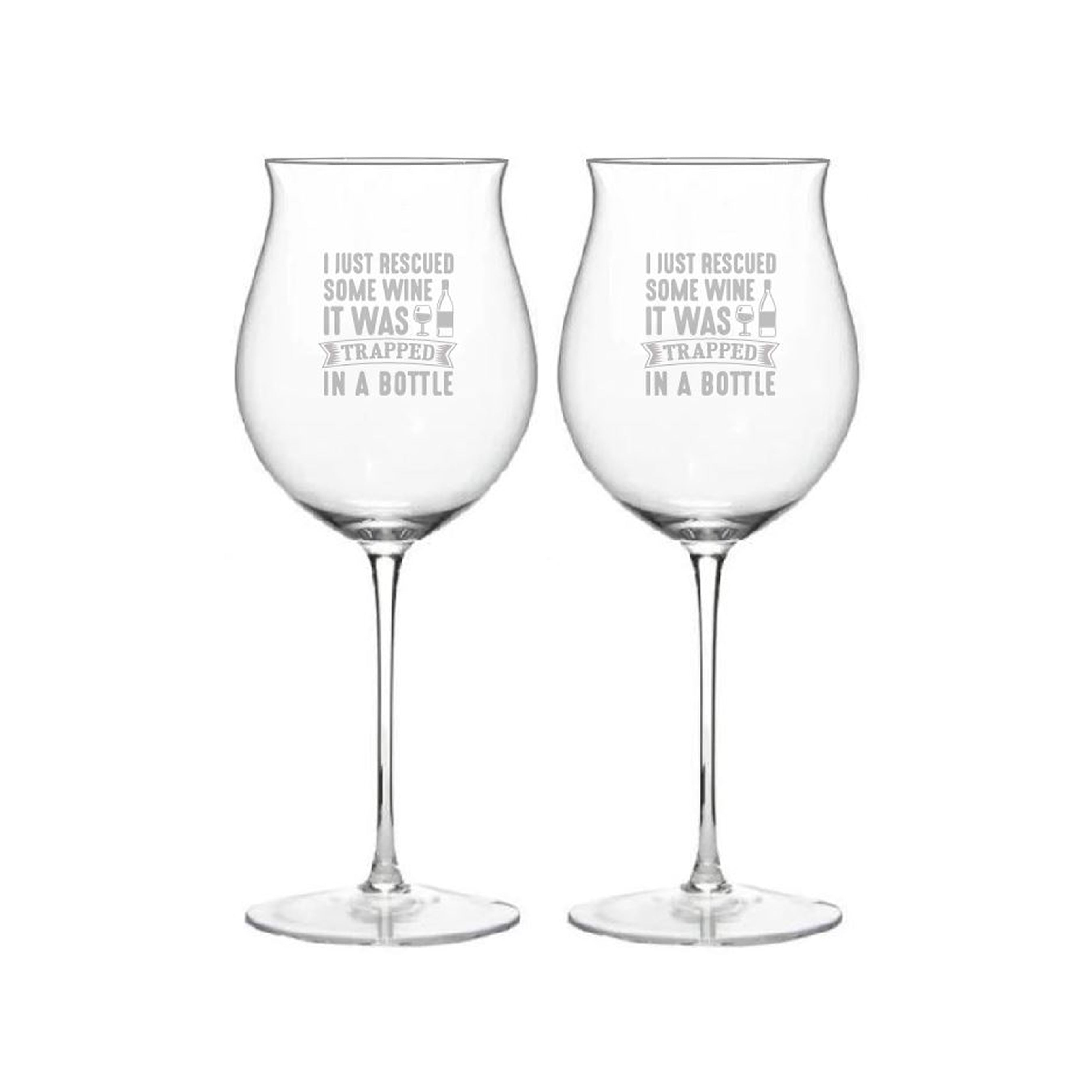 I Rescued Some Wine; It Was Trapped In A Bottle.  BigWineGlasses.com