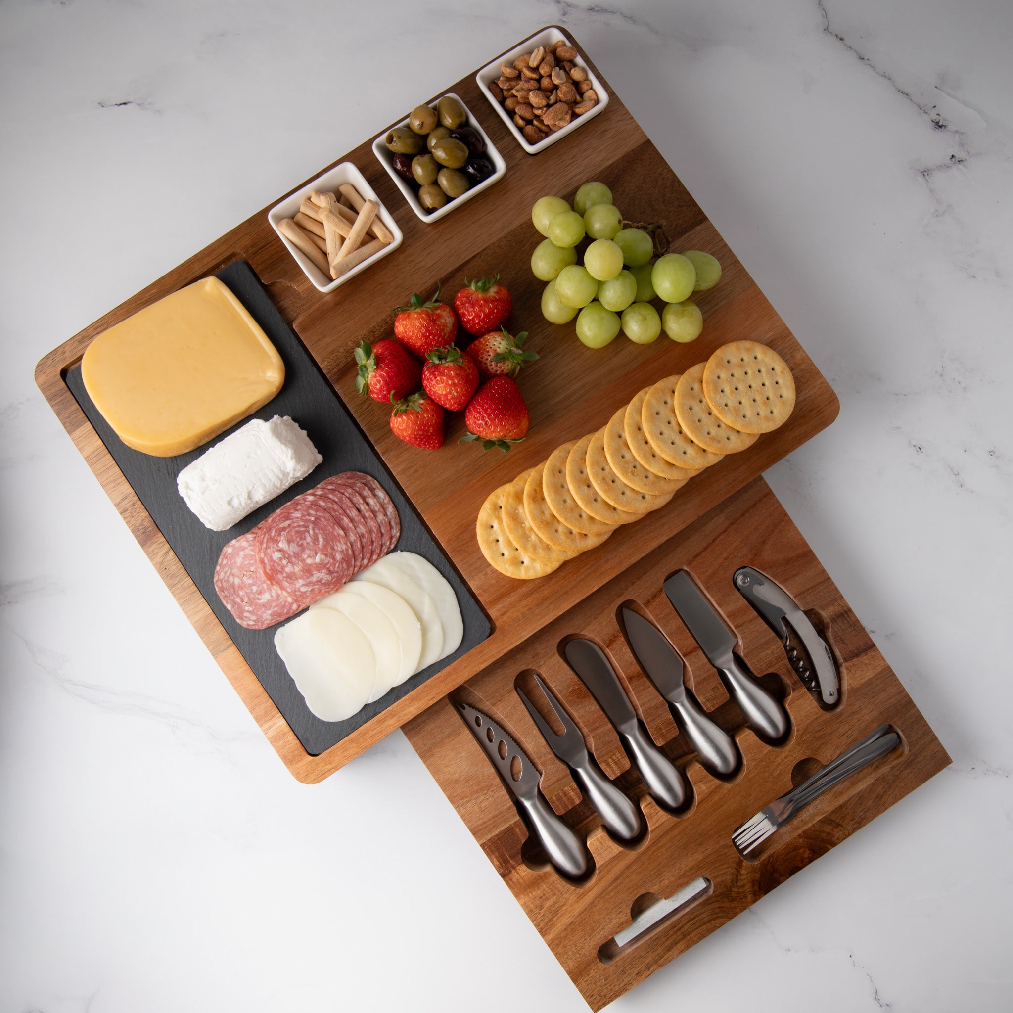 PREMIUM ACACIA WOOD CHARCUTERIE SET