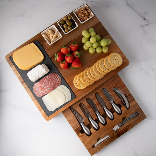 PREMIUM ACACIA WOOD CHARCUTERIE SET
