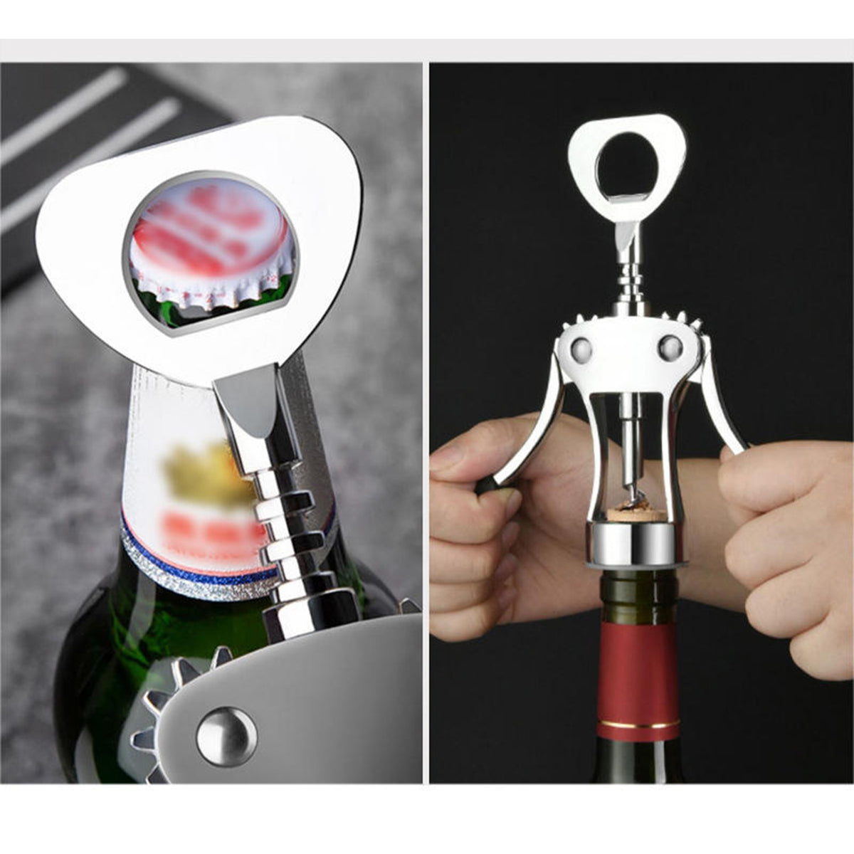 THE WINGMAN CORKSCREW + BOTTLE OPENER