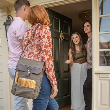 WAXED CANVASS WINE CARRIER