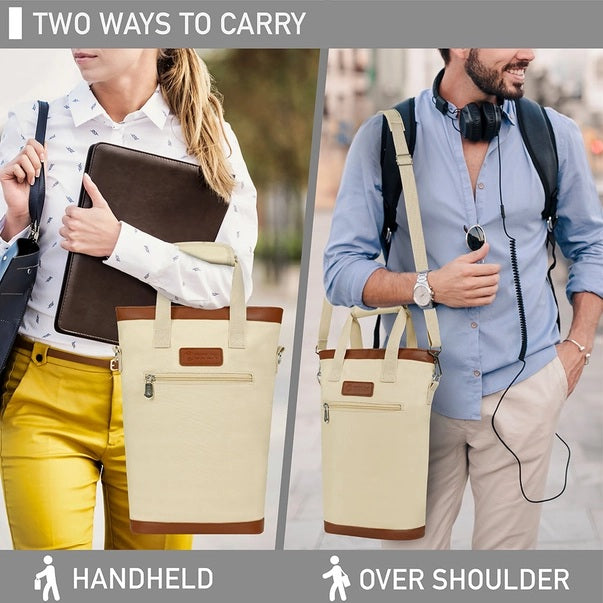WINE TOTE - Beige