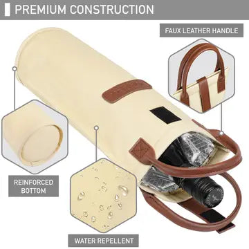 SINGLE WINE TOTE - Beige
