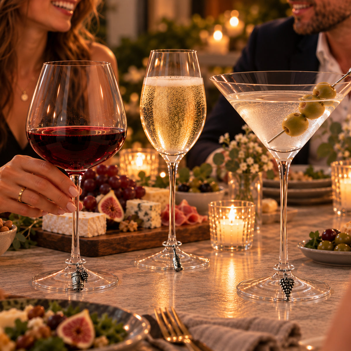 WINE GLASS CHARMS