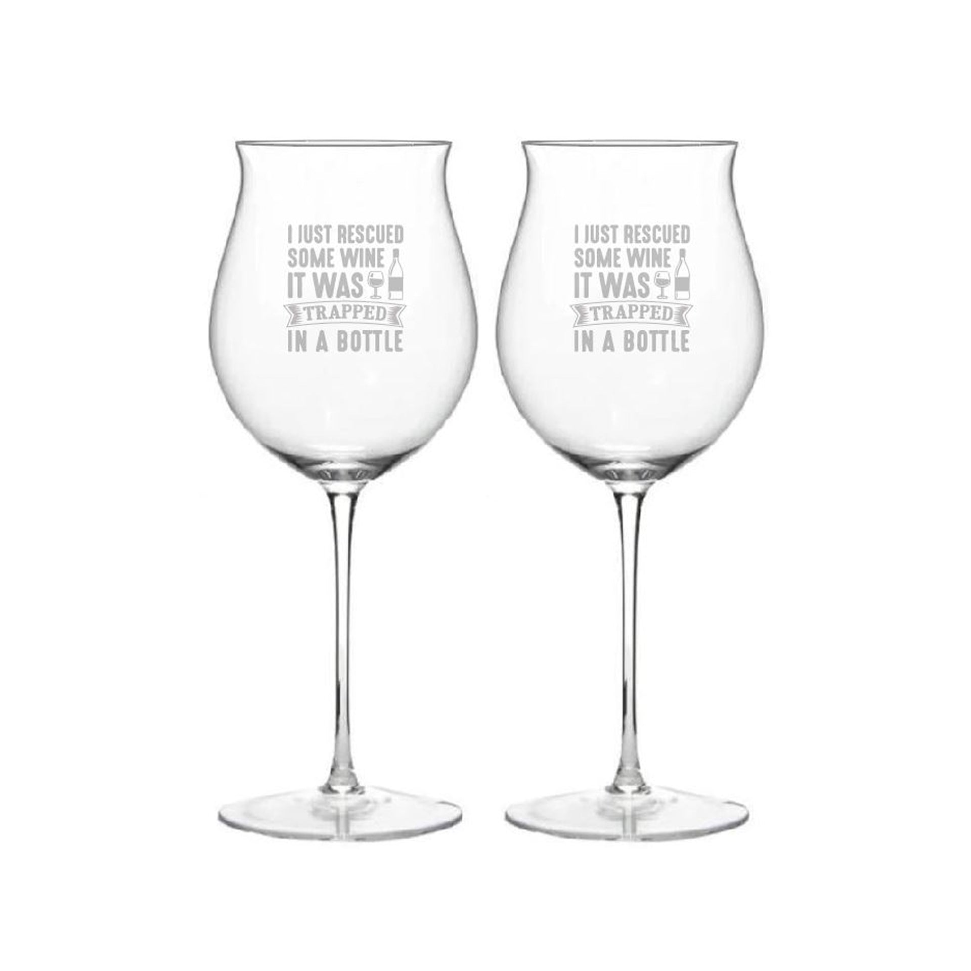 I Rescued Some Wine; It Was Trapped In A Bottle.  BigWineGlasses.com