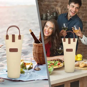 SINGLE WINE TOTE - Beige