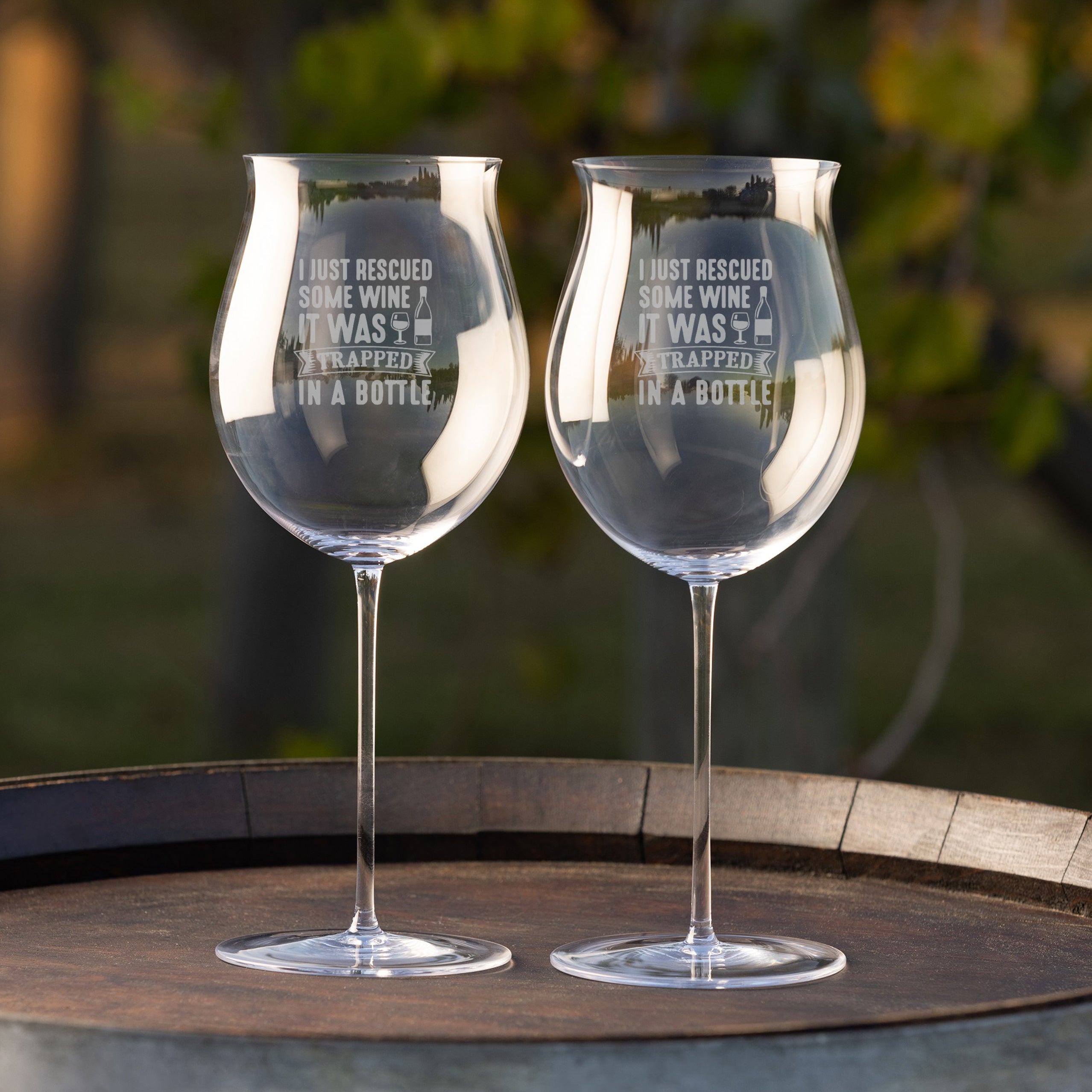 “I Rescued Some Wine; It Was Trapped In A Bottle.”